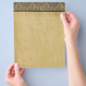 ヴィンテージダマスク縁ど紙背景フライヤー チラシ (手)