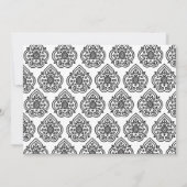 ヴィンテージダマスク誕生日招待状 招待状 (裏面)