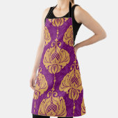 ヴィンテージダマスク飾り継ぎ目無し模様 エプロン (インサイチュ)