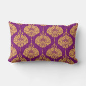 ヴィンテージダマスク飾り継ぎ目無し模様 ランバークッション (裏面)