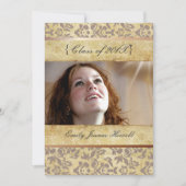 ヴィンテージダマスク/目盛パーティの招待状 招待状 (正面)