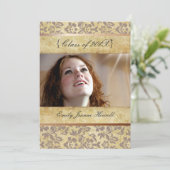 ヴィンテージダマスク/目盛パーティの招待状 招待状 (スタンド正面)