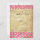 ヴィンテージダマスク/目盛パーティの招待状 招待状 (裏面)