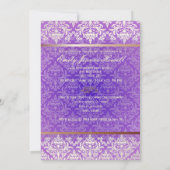 ヴィンテージダマスク/目盛パーティの招待状 招待状 (裏面)