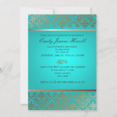 ヴィンテージダマスク/目盛パーティの招待状 招待状 (裏面)