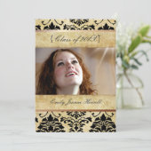 ヴィンテージダマスク/目盛パーティの招待状 招待状 (スタンド正面)