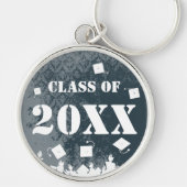 ヴィンテージダマスクKeychain投下キャップのクラス キーホルダー (正面)