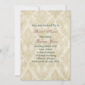 ヴィンテージダマスコピ結婚ャコクブライダルシャワー 招待状 (裏面)