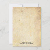 ヴィンテージダマスレーベル結婚ズのリハーサルディナー 招待状 (裏面)