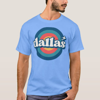 ヴィンテージダラスサンセットシールレトロシティエンブレムD Tシャツ