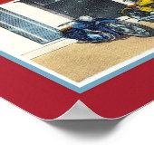 ヴィンテージダリオズモーターサイクルフォートワース ポスター (角)