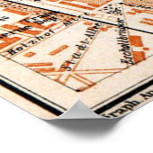 ヴィンテージダルムシュタットドイツの地図(1905年) ポスター (角)