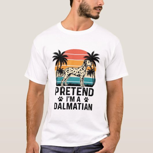 ヴィンテージダルメシアンのフリ Tシャツ (正面)