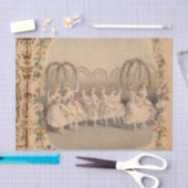 ヴィンテージダンサーのコラージュ 薄葉紙 (クラフト)