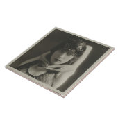 ヴィンテージダンサーの顔付きセラミックタイル タイル (側面)