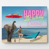 ヴィンテージダンサー21歳の誕生日の変更されたアートテーブル フォトプラーク (正面)