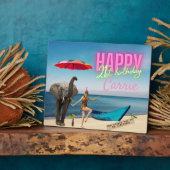 ヴィンテージダンサー21歳の誕生日の変更されたアートテーブル フォトプラーク (側面)