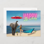 ヴィンテージダンサー21歳の誕生日の変更アート誕生日 ポストカード (正面/裏面)