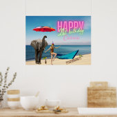 ヴィンテージダンサー21歳の誕生日の変更アート ポスター (キッチン)