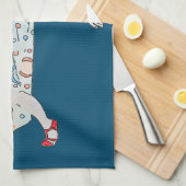 ヴィンテージダンサー、追加文字 キッチンタオル (四つ折り)