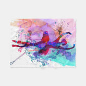 ヴィンテージダンスオーナーギフト |かわいい誕生日 フリースブランケット (正面(横))