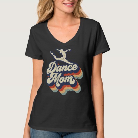 ヴィンテージダンスママバレエ靴バレエ踊りママ Tシャツ (正面)