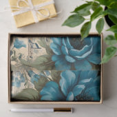 ヴィンテージダンスミュージックノートフローラデコデザイン 薄葉紙 (ギフト)