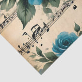 ヴィンテージダンスミュージックノートフローラデコデザイン 薄葉紙 (詳細)