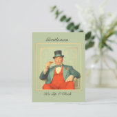 ヴィンテージダンディMartini – 紳士Sip O'Clock ポストカード (スタンド正面)