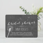 ヴィンテージダンデリオンシャルボードブライダルシャワー 招待状 (スタンド正面)