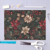 ヴィンテージダークとムーディースクリスマスホリデー 薄葉紙 (クラフト)