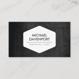 ヴィンテージダークウッドのホワイトエンブレム 名刺