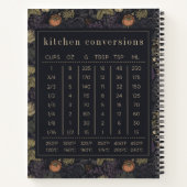 ヴィンテージダークガーデンウィリアムモリスファミリーレシピ ノートブック (裏面)