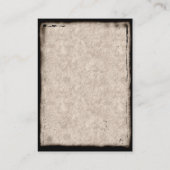 ヴィンテージダークキャッスルゴシックゲストテーブル番号 プレイスカード (裏面)