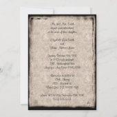 ヴィンテージダークキャッスル結婚ゴシック セーブザデート (裏面)