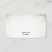 ヴィンテージダークグリーンとブラッククロウタトゥーアーティスト 名刺 (裏面)