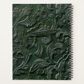 ヴィンテージダークグリーン工具革 プランナー手帳 (裏面)