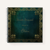 ヴィンテージダークグリーン(金ゴールド枠) ノートブック (正面)