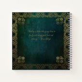 ヴィンテージダークグリーン(金ゴールド枠) ノートブック (裏面)