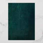ヴィンテージダークグリーン(金ゴールド) 箔招待状 (裏面)