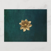 ヴィンテージダークグリーンRSVPカード インビテーションポストカード (裏面)