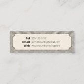 ヴィンテージダークグレーのロゴCartocheのパタストライプーン スキニー名刺 (裏面)