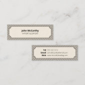 ヴィンテージダークグレーのロゴCartocheのパタストライプーン スキニー名刺 (正面/裏面)