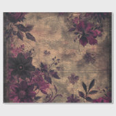 ヴィンテージダークゴシック地図ギフト ラッピングペーパー (フラット)