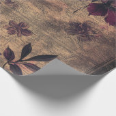 ヴィンテージダークゴシック地図ギフト ラッピングペーパー (角)