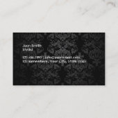 ヴィンテージダークダマスクヘアサロンロイヤリティパンチカード ロイヤリティカード (裏面)