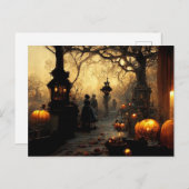 ヴィンテージダークハロウィーンナイトタウン通り シーズンポストカード (正面/裏面)