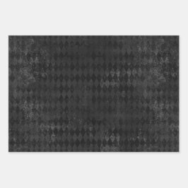 ヴィンテージダークハーレキントリオ ラッピングペーパーシート