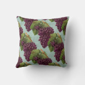 ヴィンテージダークパープルブドウ&つる植物 クッション (裏面)