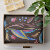 ヴィンテージダークフラワーデクページティッシュペーパー 薄葉紙 (ギフト)